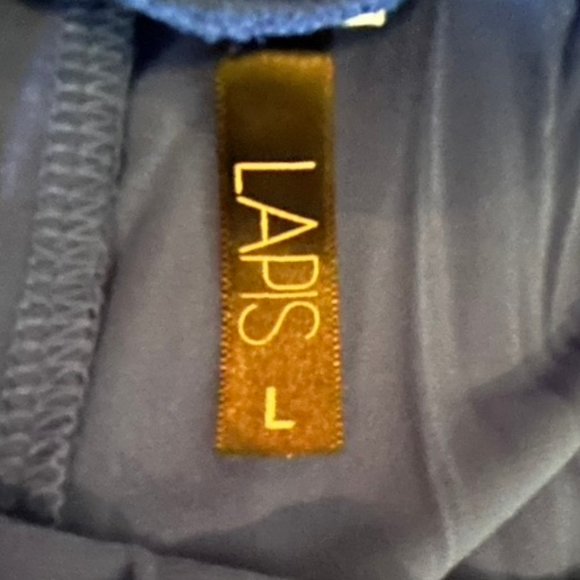 Lapis Palazzo Pleated Royal Blue Wide Leg Pants EUC Size L - Picture 5 of 6